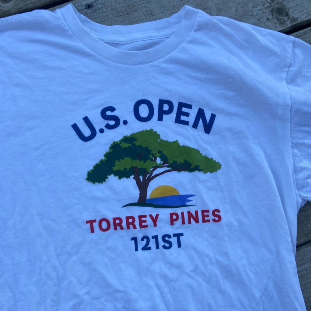 ** 2021 US Open Torrey Pines Medium White crewneck Golf tshirt - Picture 2 of 7
